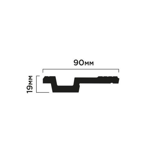 Карниз ПОЛИСТИРОЛ HI WOOD 90мм х 19мм х 2,0м A90V1