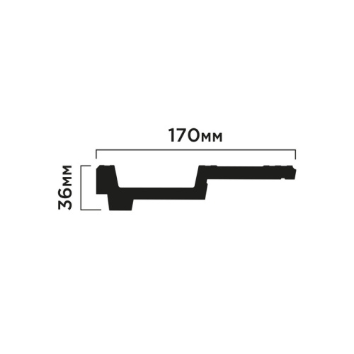 A170V1 Карниз ПОЛИСТИРОЛ HI WOOD 170мм х 36мм х 2,0м.