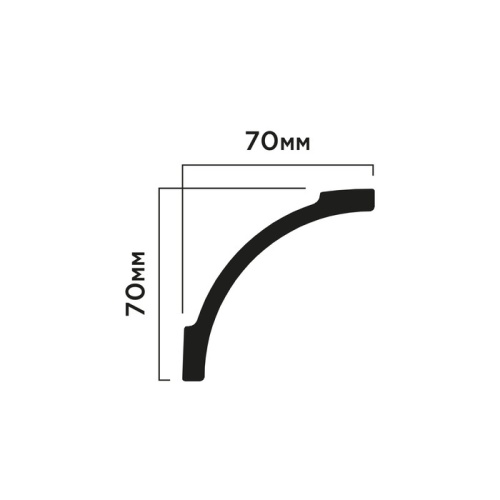 A97 Карниз ПОЛИСТИРОЛ HI WOOD 70мм х 70мм х 2,0м.